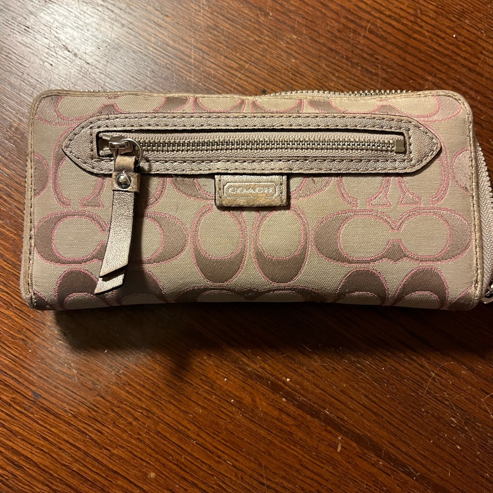 Coach zip around wallet
